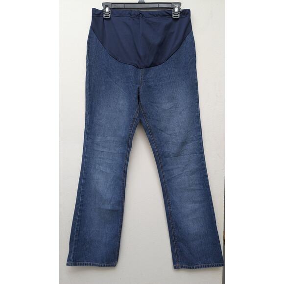 Old Navy Maternity Jeans Boot Cut Adjustable Belly Panel Stretch Denim Size S - Picture 2 of 10